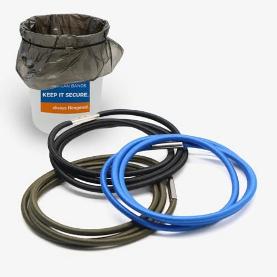 

Trash Can Rubber Bands Fit 8 to 32 Gallon Cans, Garbage Elastic Bands for Kitchen/Office/Garage, Trash Bag Holder Straps Set of