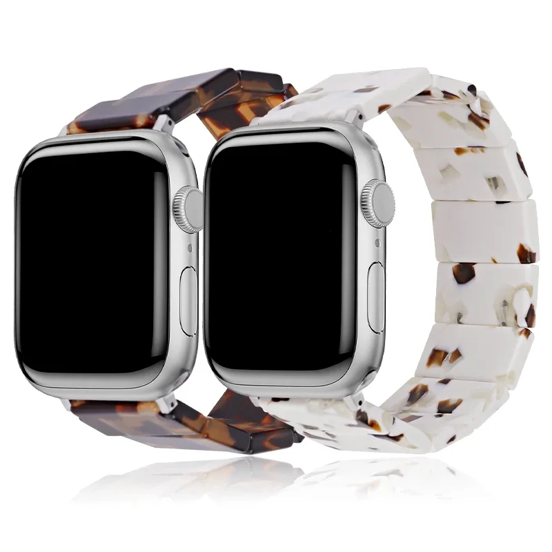 Pasek z żywicy do Apple Watch Ultra Band 49mm 44mm 40mm 45mm 41mm 46mm 42mm 38mm Elastyczna bransoletka iWatch Series 10 9 8 7 6 5 se 4