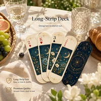 54pcs Custom Playing Cards Personalized Long Strip Playing Cards Photo Logo Design Creative Poker Deck Party Game Camping Gift 5