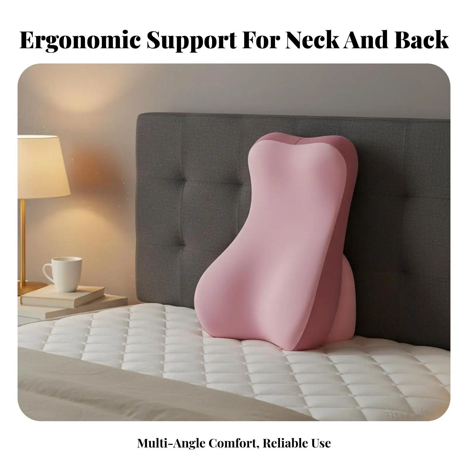 Versatile Memory Foam Cushion Lounger Pillow for Bed Reading Corner with Detachable Washable Nylon Cover