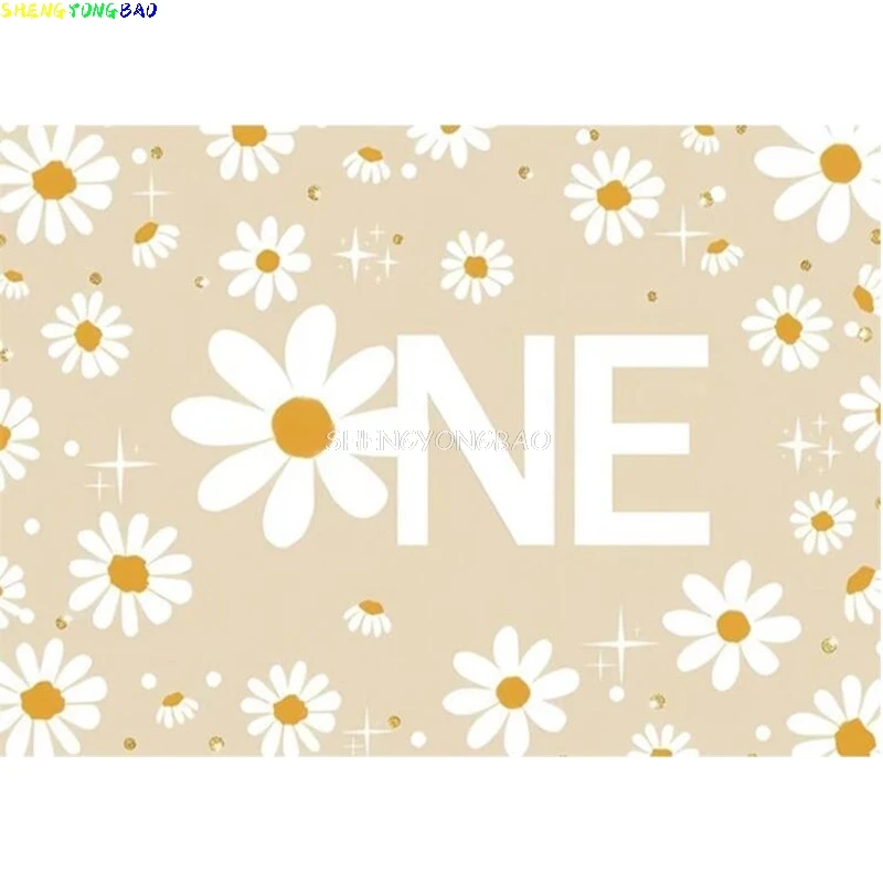 Boho Rainbow Daisy Girl 1st Birthday Photography Backdrop Peace Love Newborn Background Baby Shower Party Decor Studio Props