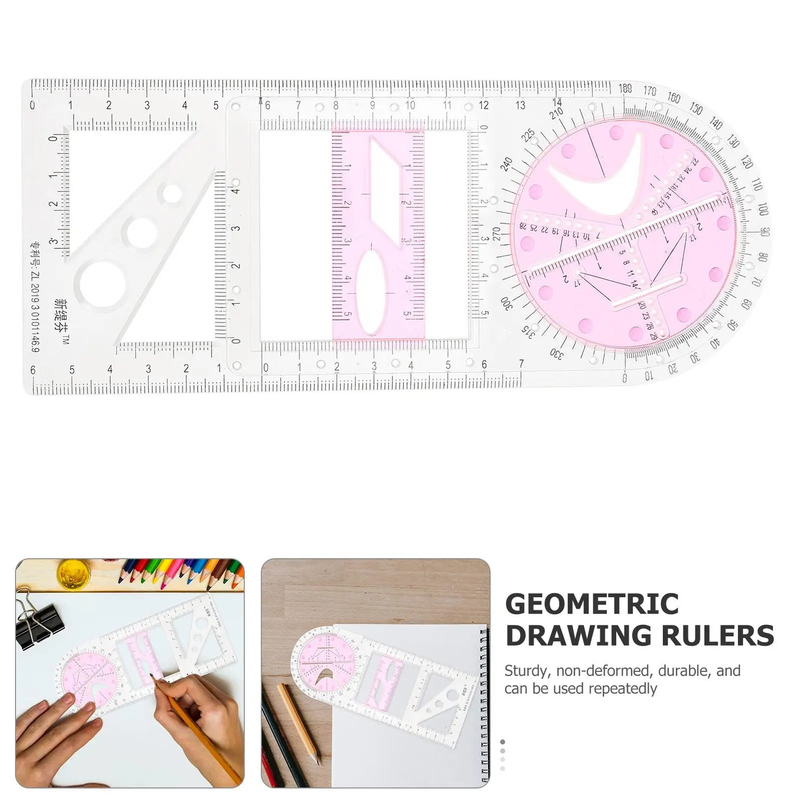 Metric System Ruler Middle School Student Students Stationery Plastic Centimeters Geometric