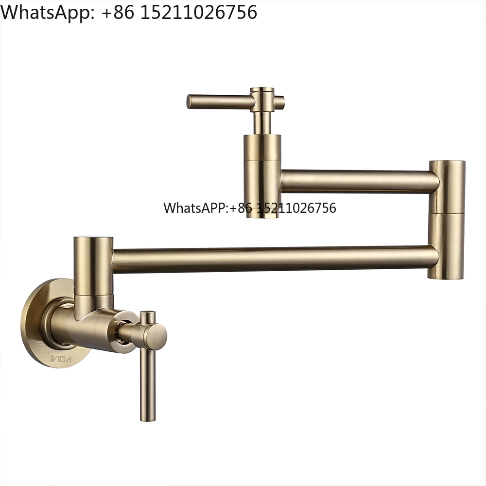 

Lead-free American Classic Style Wall Mounted Pot Filler Folding Restaurant Kitchen Pot Filler Faucet Mixer Taps
