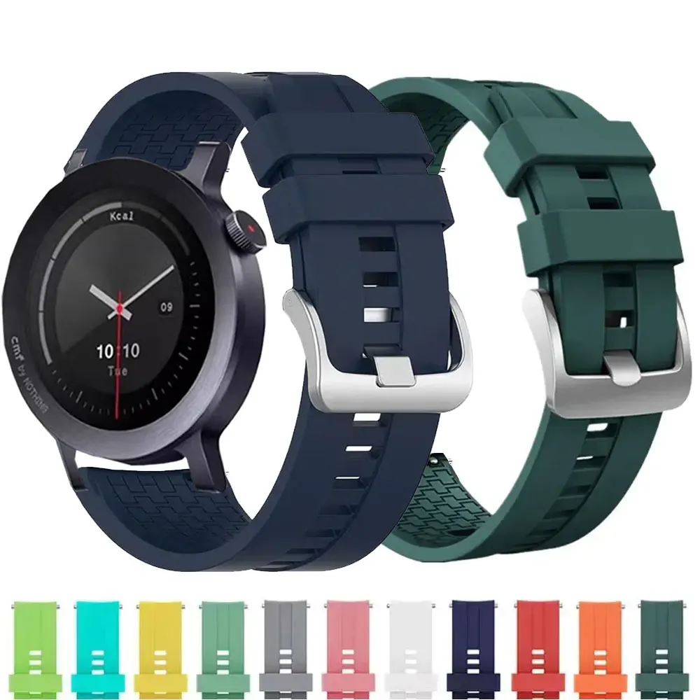 22 مللي متر 20 مللي متر ساعة ذكية حزام رياضي لساعة CMF Pro 2 سيليكون استبدال سوار ل CMF بواسطة لا شيء ساعة برو 2 حزام الساعات