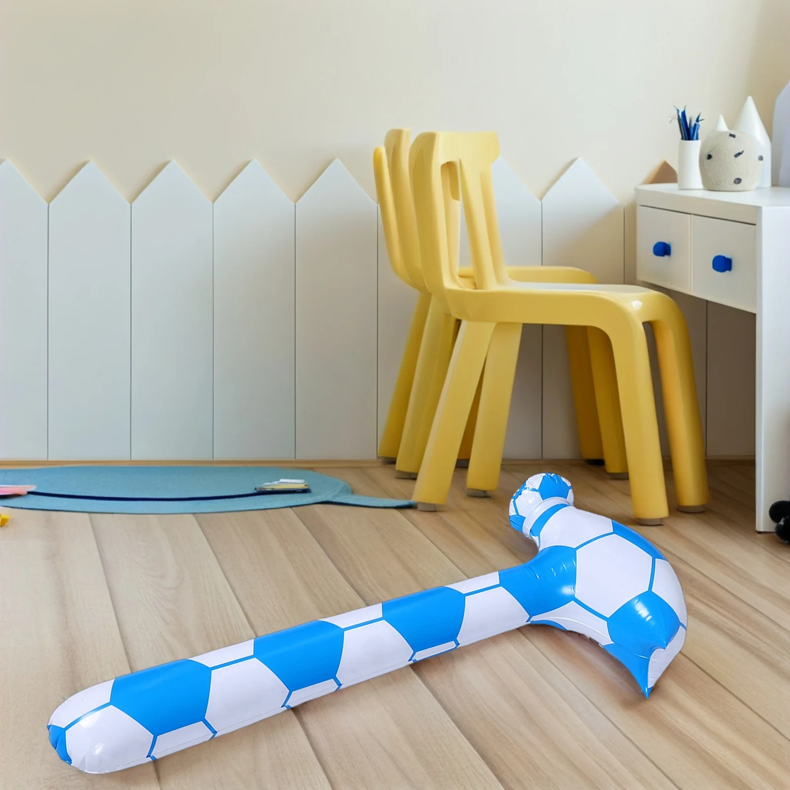 3 قطعة مطرقة كرة قدم قابلة للنفخ مادة PVC مطرقة كبيرة أداة تهتف ممتعة لكرة القدم والحفلات لعبة مطرقة قابلة للنفخ