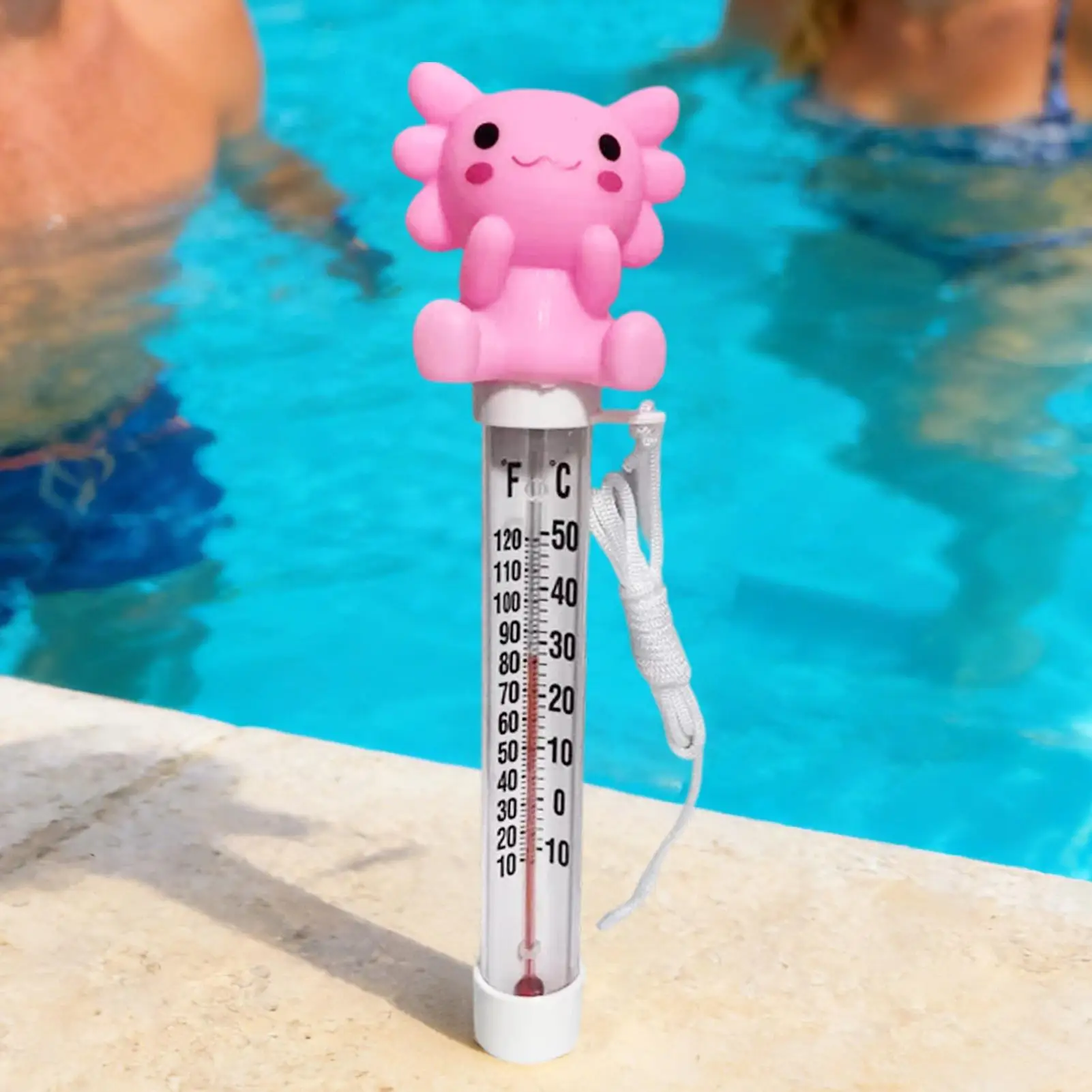 Pool Temperature Thermometers Floating Easy Read Salamander Bathing Toys With String Water Temperature Thermometers For Bathtub