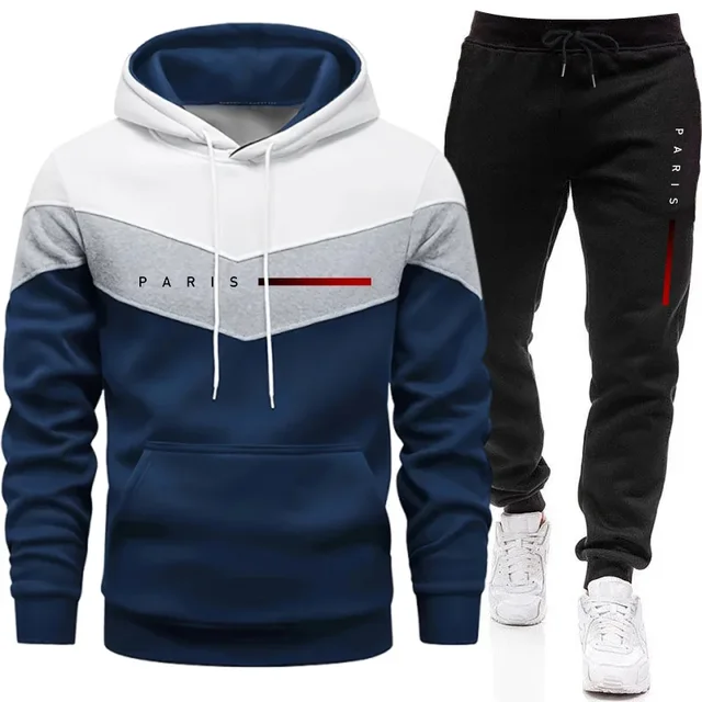 Paris Fashion Men's Hoodies Set Daily Casual Sports Hooded Sweatshirt and Jogger Pants Male Urban Trend Warm Pullover Tracksuit 3 Paris Fashion Men's Hoodies Set Daily Casual Sports Hooded Sweatshirt and Jogger Pants Male Urban Trend Warm Pullover Tracksuit 3