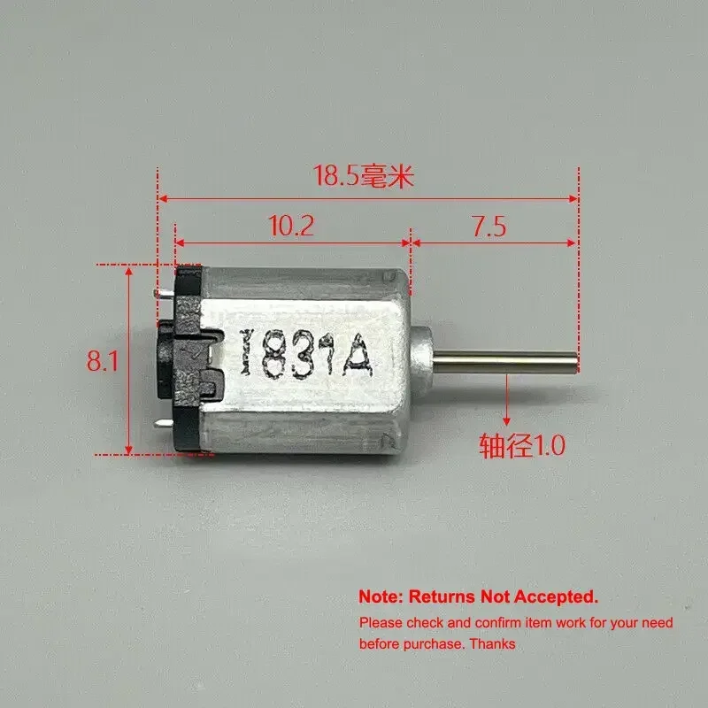 Mini NIDEC SANKYO NAE3B K10 Precious Metal Brush Motor DC 1.5V- 4.8V 30800RPM High Speed Micro 8mm Electric Motor