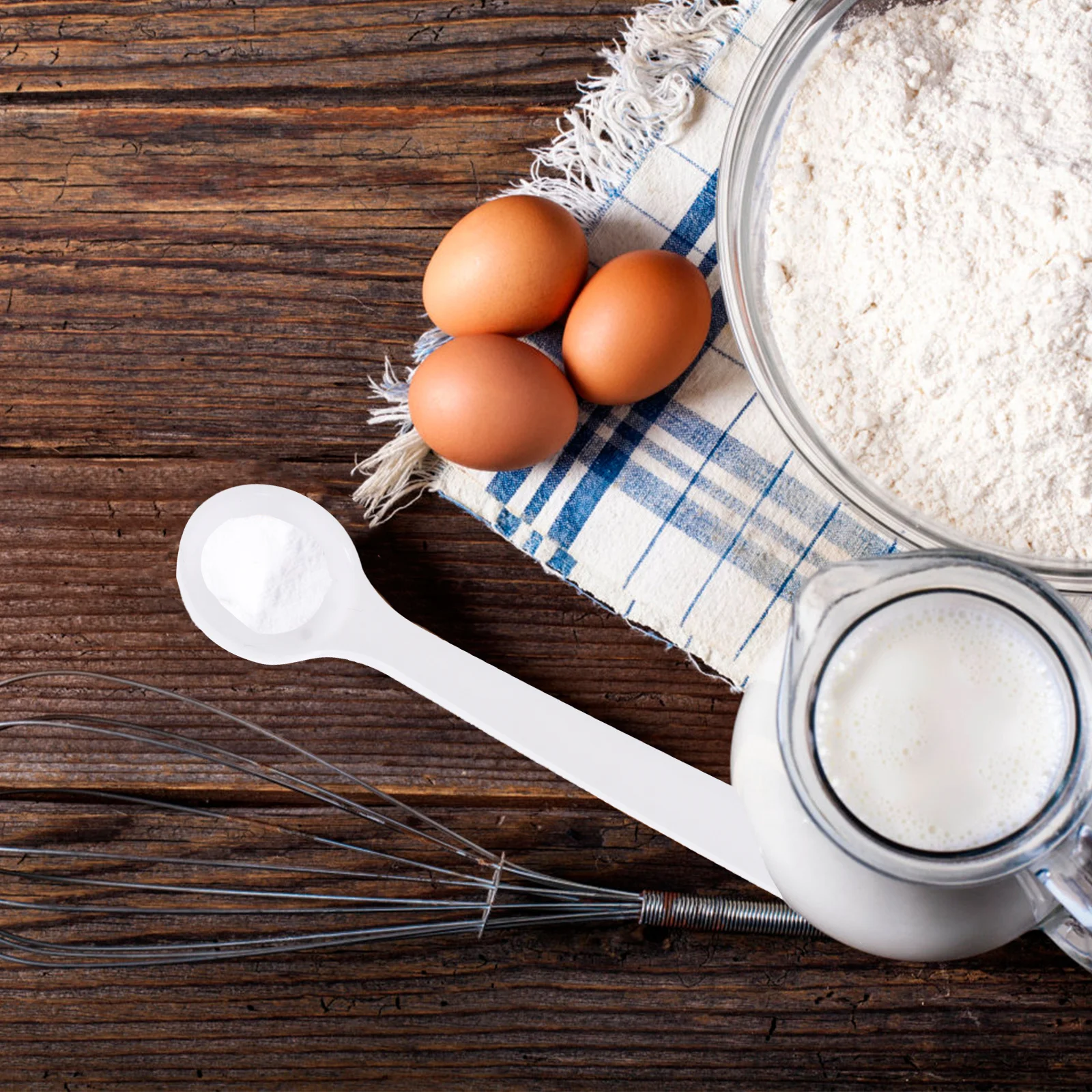 

100pcs Micro Powder Spoon Long Handle Pp Material For Cosmetics Coffee Spice Measuring Tool Tiny Scoop Home Kitchen Use