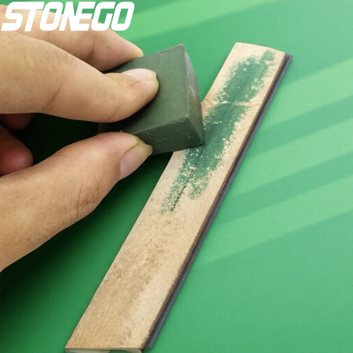 

STONEGO Knife Sharpening Kit Leather Honing Strop Compound Grinding Paste Polishing Tool for Razor Blade Sharpener