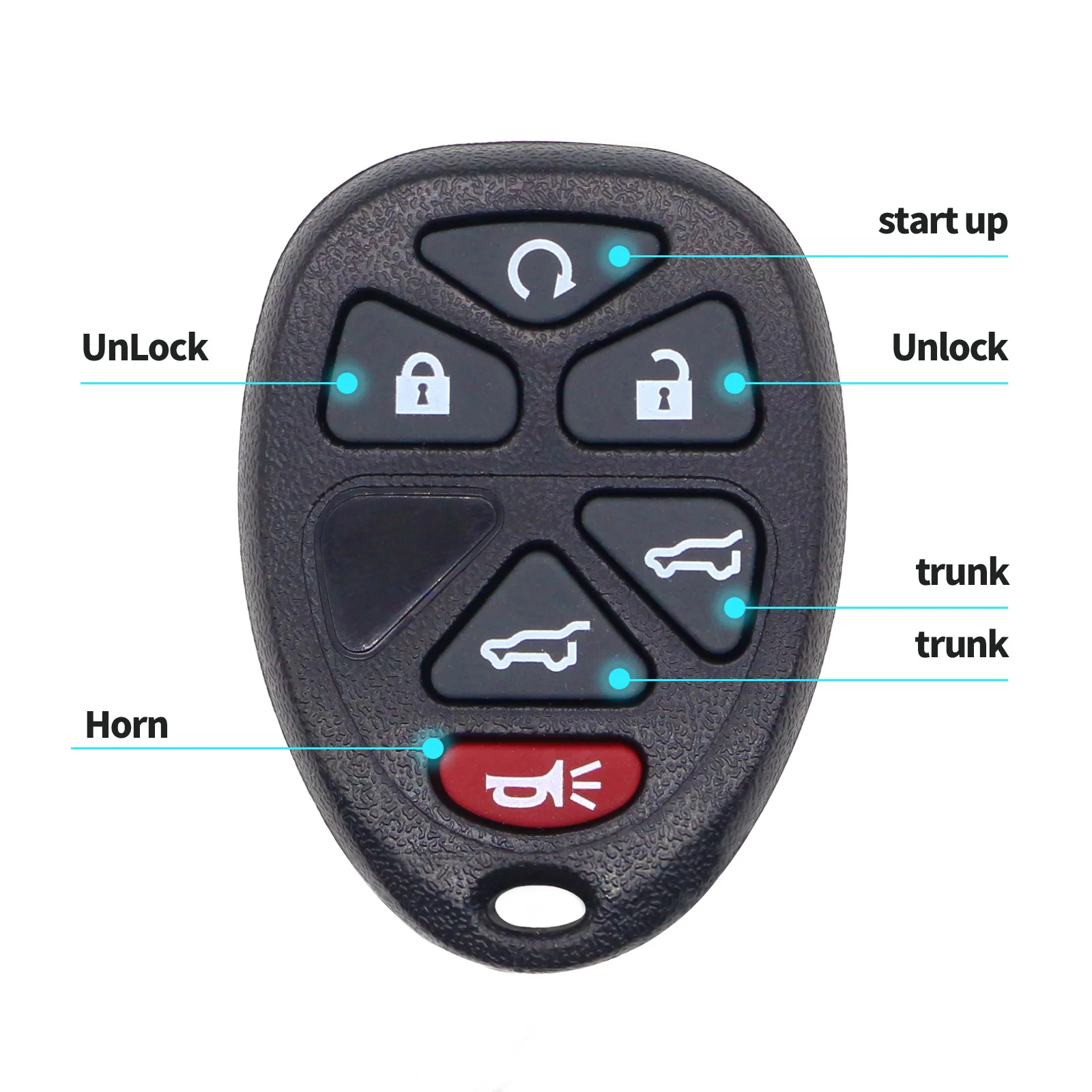 6 Buttons Remote Car Key OUC60270/OUC60221 Control Vehicle Key 315MHZ for Cadillac Escalade Chevrolet Suburban Tahoe GMC Yukon