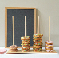 Wedding Decoration Wooden Donut Stand Wall Dessert Doughnut Table Holder Wedding Mariage Supplies Kid Birthday Party Baby Shower