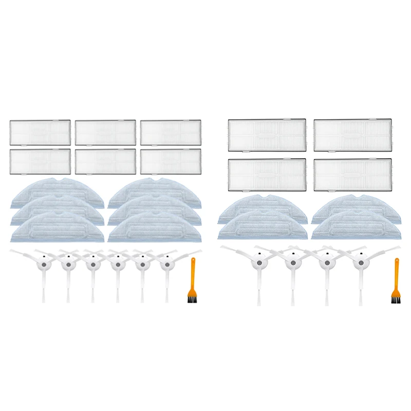 استبدال ممسحة خرقة فلتر هيبا فرشاة جانبية ل شاومو روبوروك ، S7 ، T7S ، T7S Plus ، قطع غيار مكنسة كهربائية