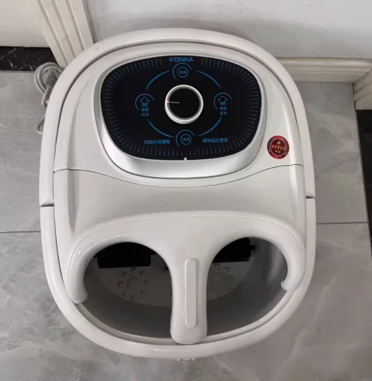 

Усовершенствованная электрическая раковина для замачивания ног, 220 В, с функцией нагрева, контролем температуры и автоматическим массажем для домашнего использования.