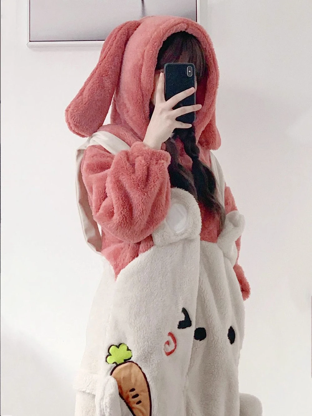 Kigurumi Adults Onesie Anime Rabbit Cosplay Jumpsuit Pink Sweet Animal One Piece Pajamas Halloween Party Suit Overalls Xmas Gift