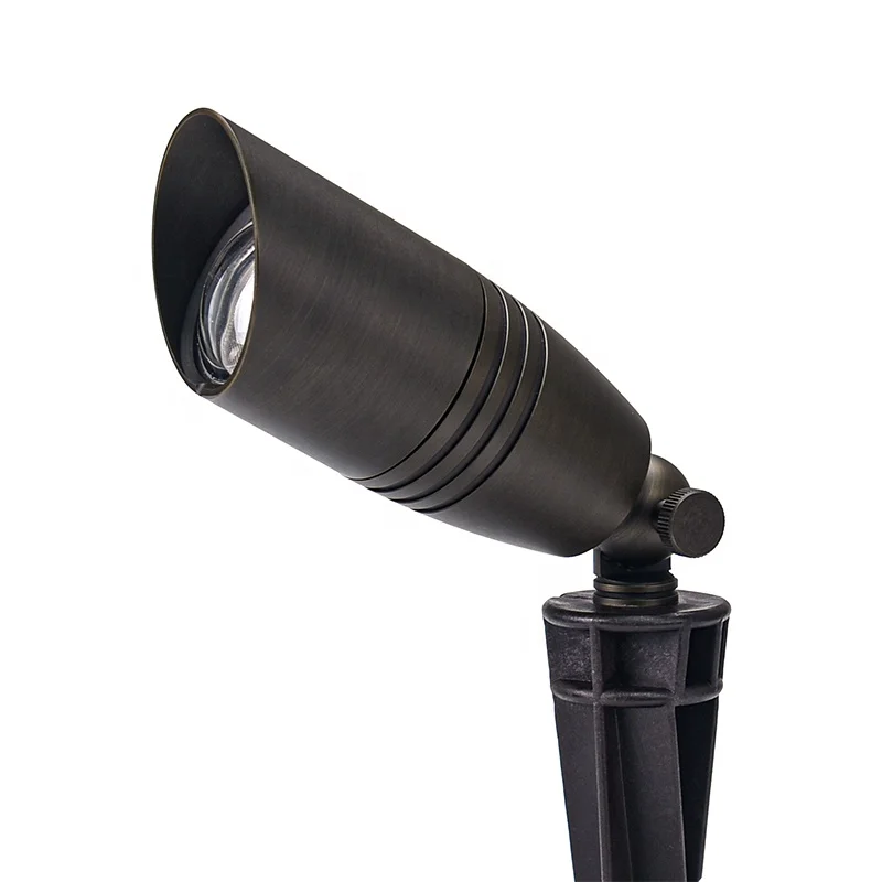USA Warehouse Antique Bronze LED Low Voltage Landscape Lighting Brass Spot Light up Lights with ETL Certificate