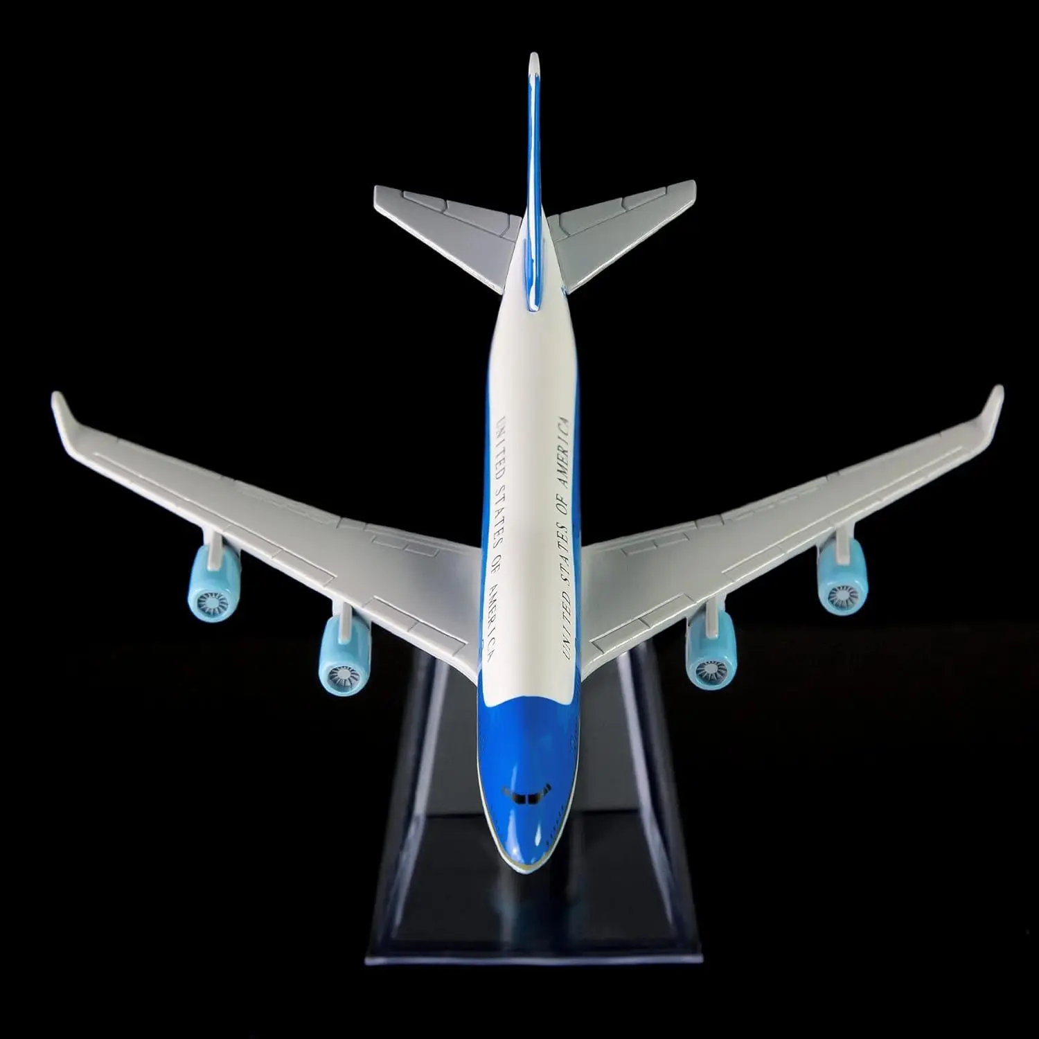 1/400 Scale 16cm Air Force One B747 Metal Diecast Toy Airplane Model Kit with Stand for Collections and Displays or Boys Gift