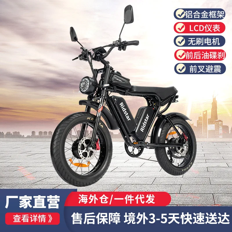 EU Stock 20 Inch 2000W Fat tire Electric Mountain Bike MTB Top speed 60KM/H Dual Battery