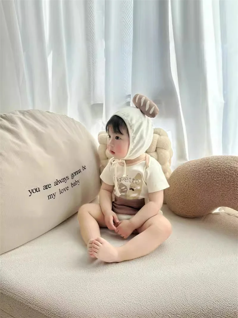 Korean Newborn Baby Clothes Girl Boys Bodysuit Onesie Funny Romper Clothing  Bread StickFashion Toddler Girls Suit Baby Jumpsuit