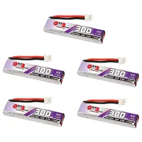 5PCS GAONENG GNB 1S 300mAh 3.8V 60C HV 4.35V Lipo Battery PH2.0 Plug For Happymodel Mobula7 Snapper BetaFPV 65S US65 Whoop Drone