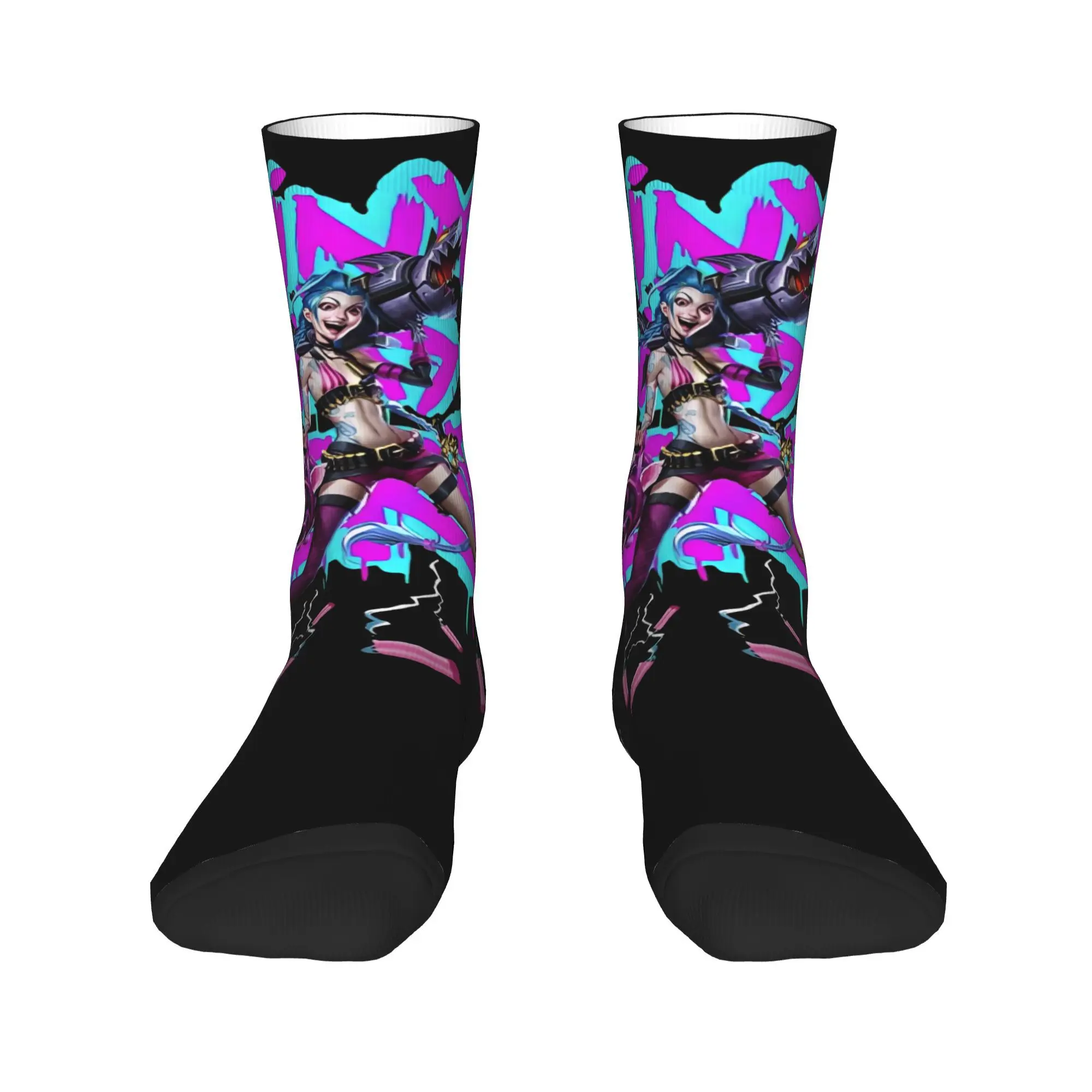 jinx were here arcane jinx game Socks Merch For Men Women  Cozy Socks Cozy Best Gifts