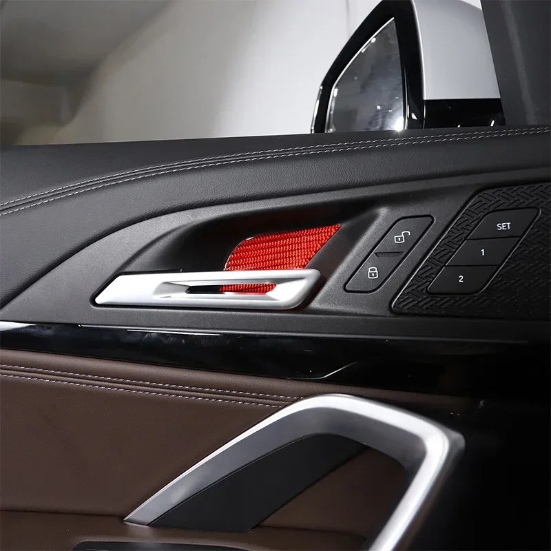 

For BMW X1 U11 2023-2025 Soft Carbon Fiber Automotive Interior Door Bowl Decorative Car Interior Accessories