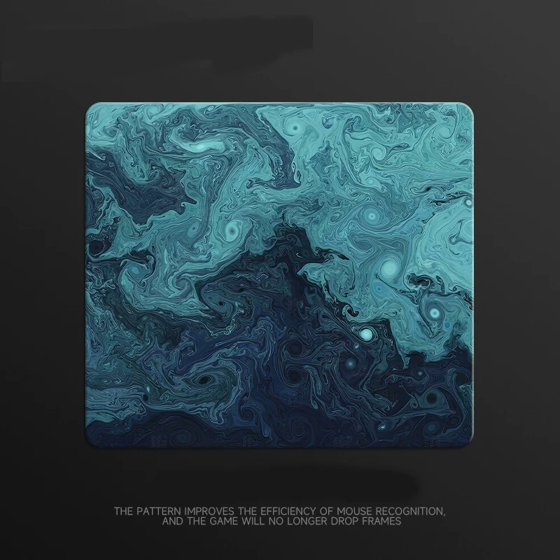 Tapis de souris en verre photovoltaïque de qualité supérieure, mélange de couleurs artistiques, surface dure trempée pour les jeux et le bureau FPS, glissement ultra-lisse