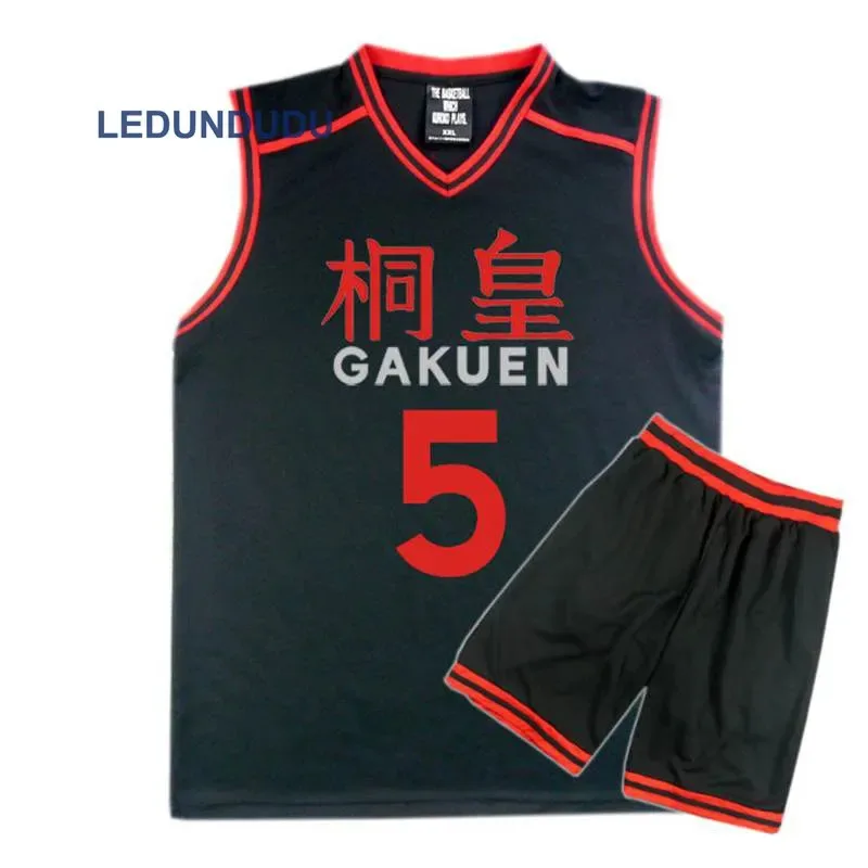 Anime Basuke Cosplay GAKUEN School Uniforms Aomine Daiki Men Basketball Jersey Sportswear T-shirt Shorts Costume 4 5 6