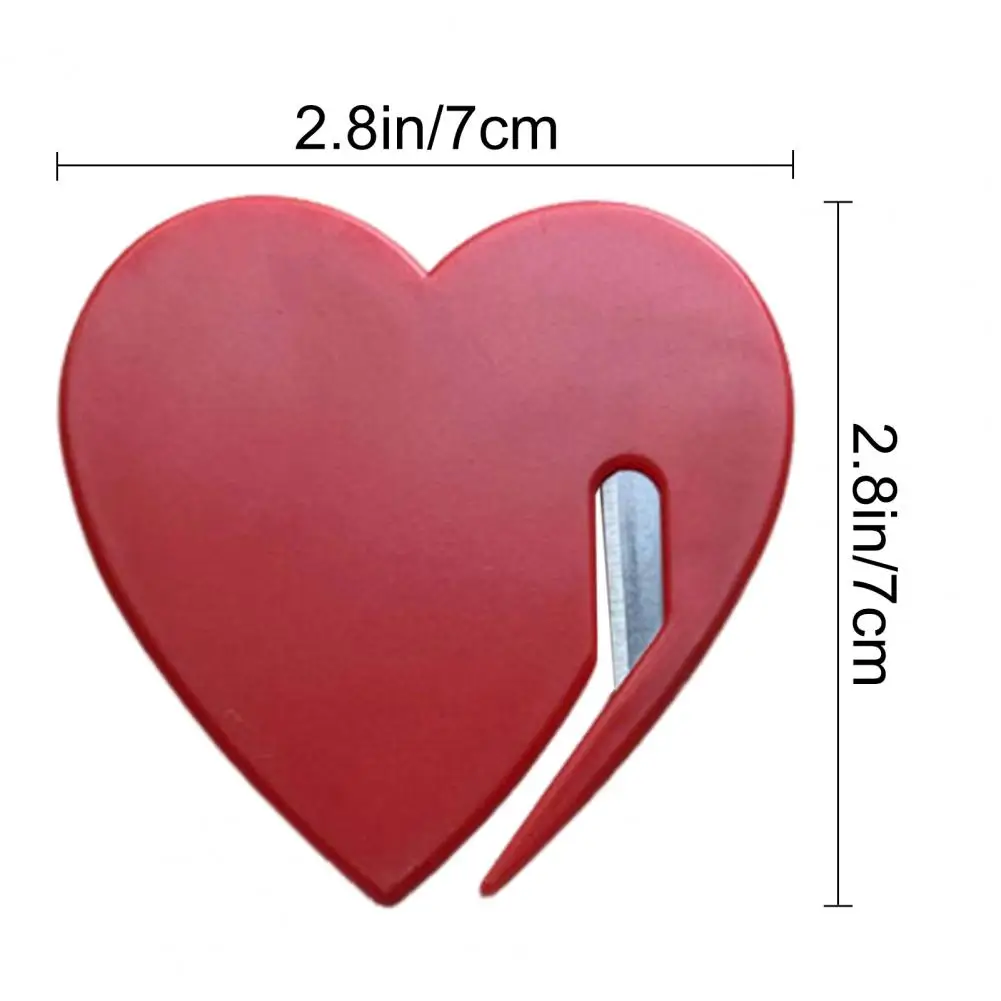 คริสต์มาสเครื่องตัดกระดาษรูปหัวใจที่เปิดซองจดหมายห่อของขวัญเครื่องมือปลอดภัยพลาสติกกระดาษTrimmerสําหรับหัตถกรรมห่อตัวอักษร