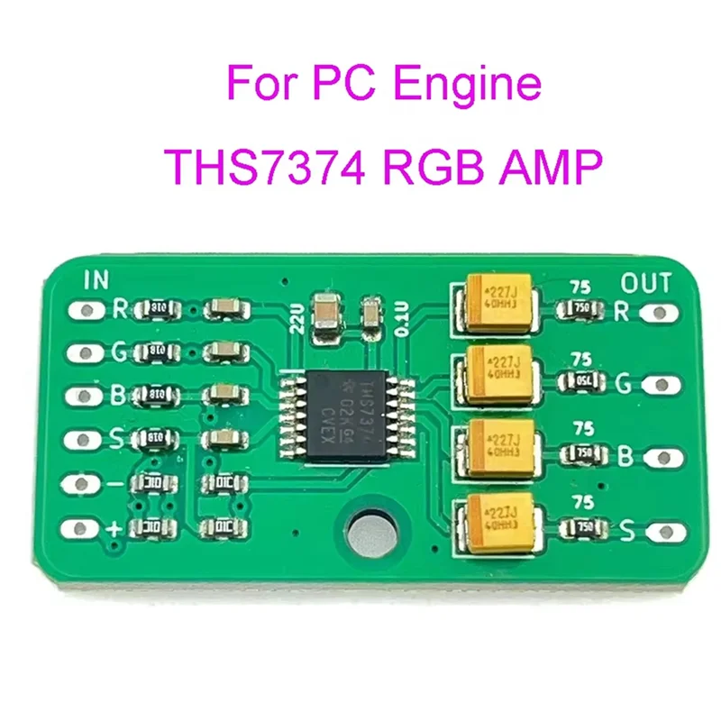 B04C-For PC Engine For PCE Turbografx-16 Upgraded Board Featuring RGB AMP Vedio Video Amplifier Functionality Via THS7374