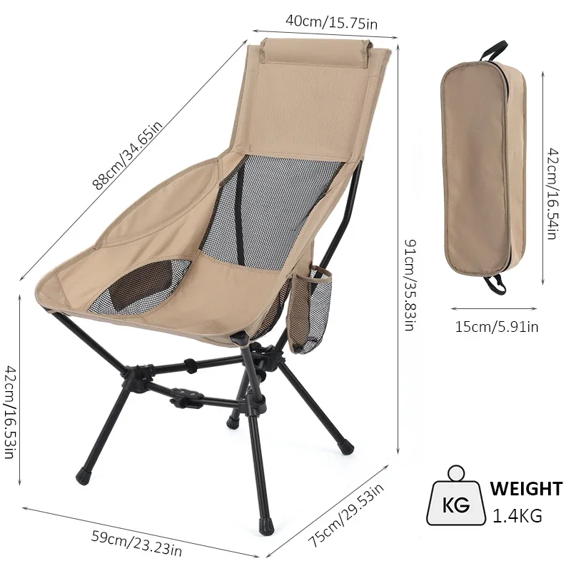 Lightweight & Portable Backpacking Chair , For Outdoor Hiking, Camping, Travel, Beach And Picnic, Folding Camping Chairs