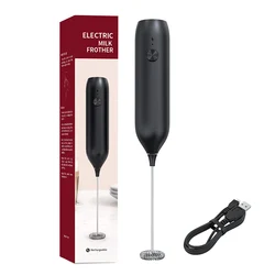 Fabricante elétrico de espuma de leite Frother recarregável Handheld Whisk, Foamer, liquidificador de alta velocidade, café, cappuccino, varinha espumante, tipo C