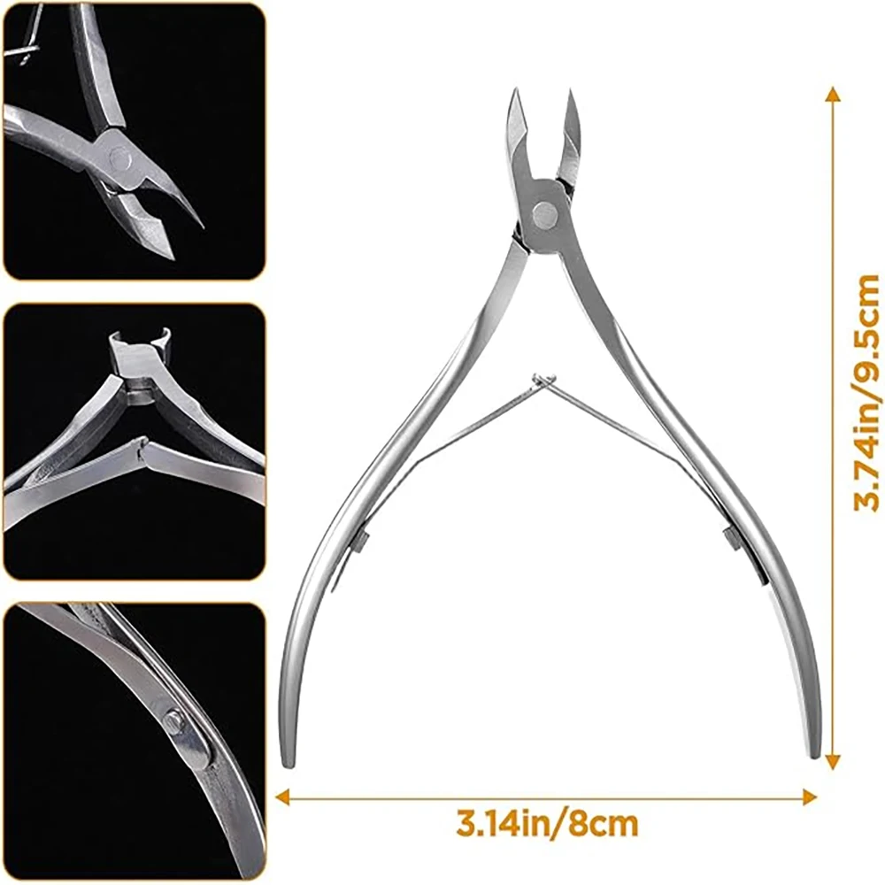 Kit removedor de pele morta de aço inoxidável, esfoliante de unhas, esfoliante de unhas, família profissional de ferramentas de tesoura de pele morta