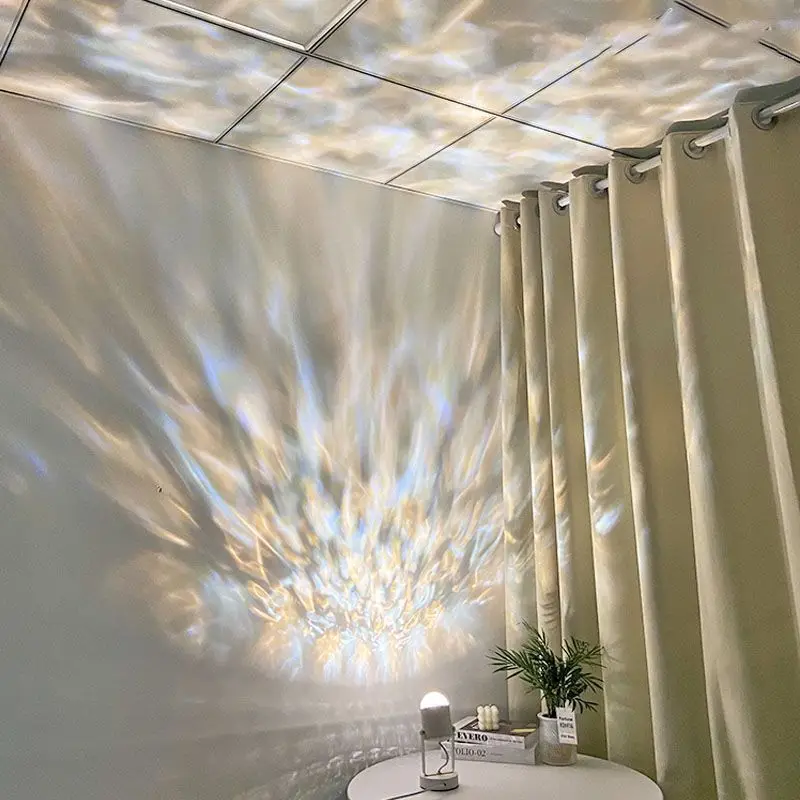Festival Decoration Atmosphere Small Night Light Layout Romantic and Dynamic Space Water Ripple Small Night Light