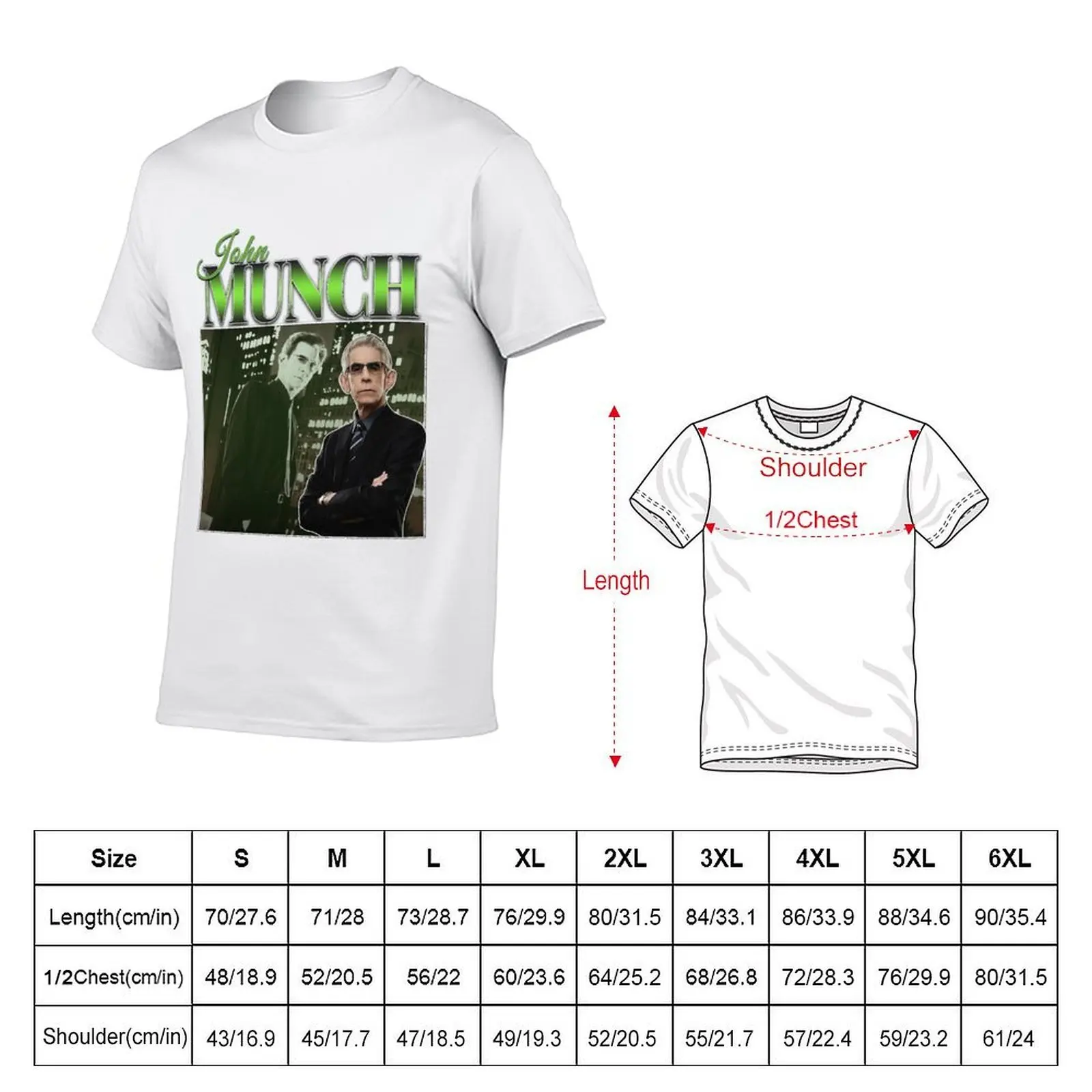 Hommage vintage inspiré des années 90 de John Munch classique T-Shirt graphic t shirts Short sleeve tee men clothing