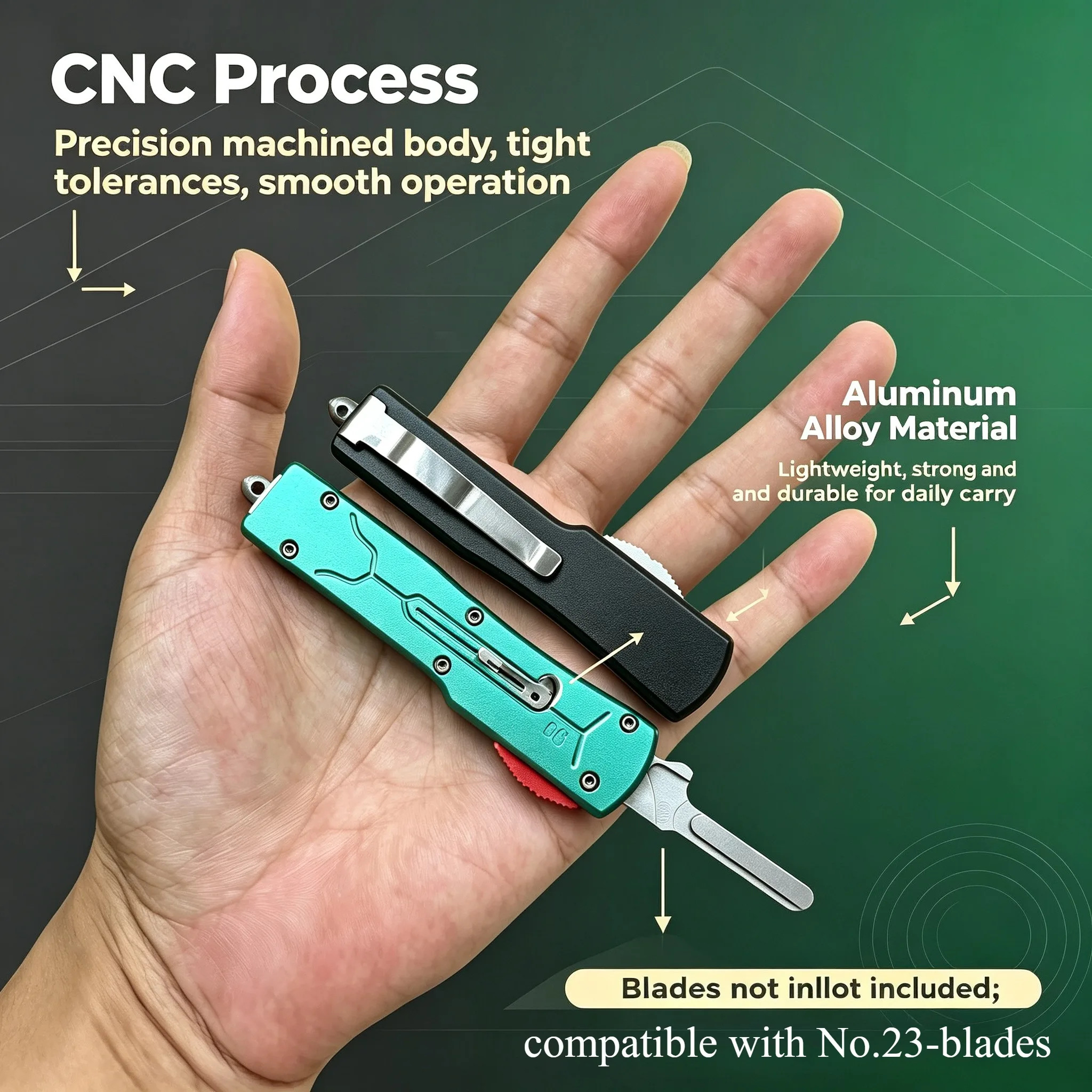 Advanced utility knife handle tools (without blades, suitable for 23/24 blades), CNC process, aviation aluminum material