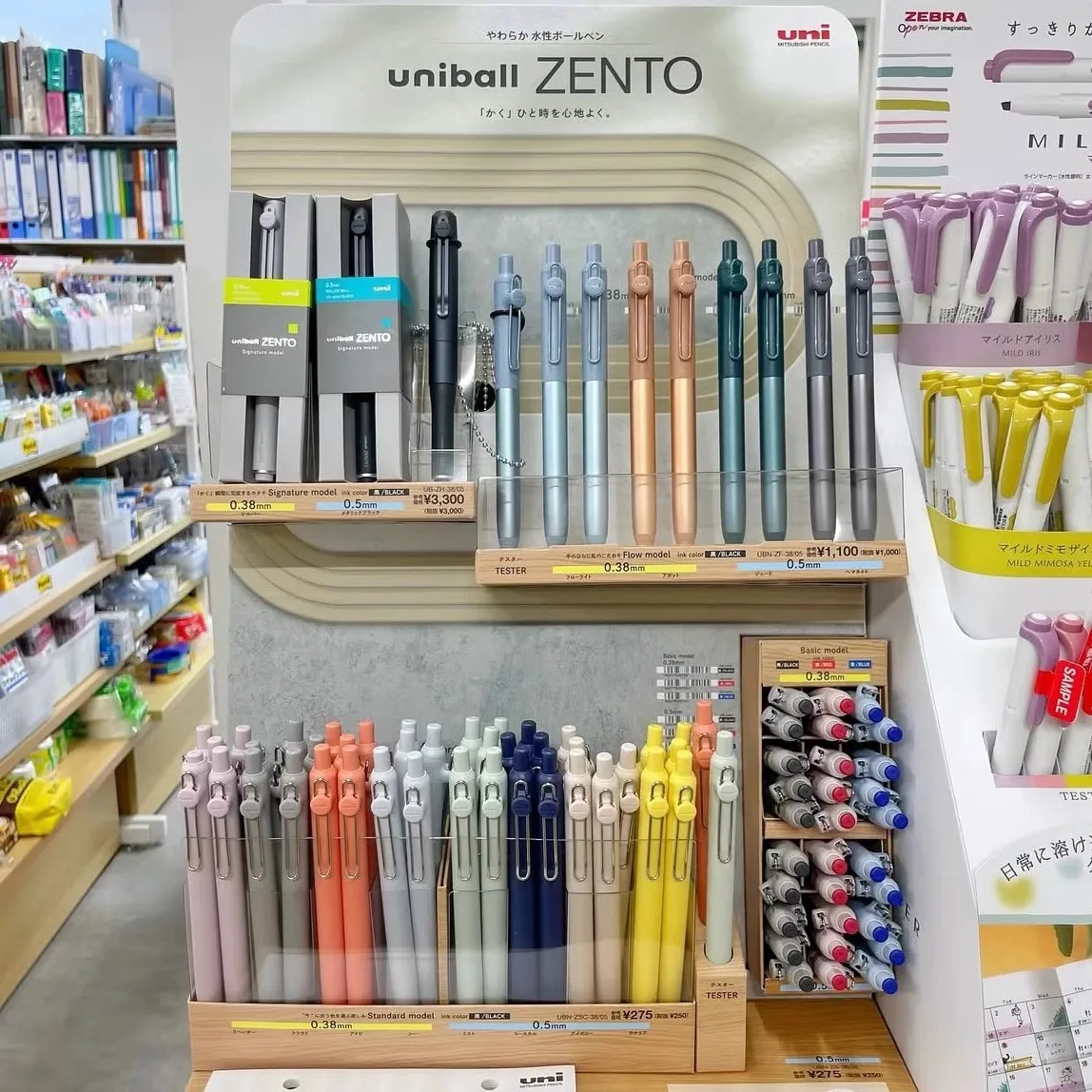 

Japan UNI Zento Metal Limited Edition Gel Pen Magnetic Design -Semi-Metallic 0.38/0.5mm School Stationery Press Ballpoint Pens