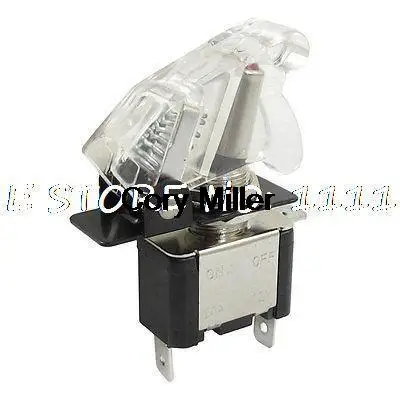 

DC 20A 12V 2 Position SPST ON-OFF 3 Pin Toggle Switch w Clear Cap