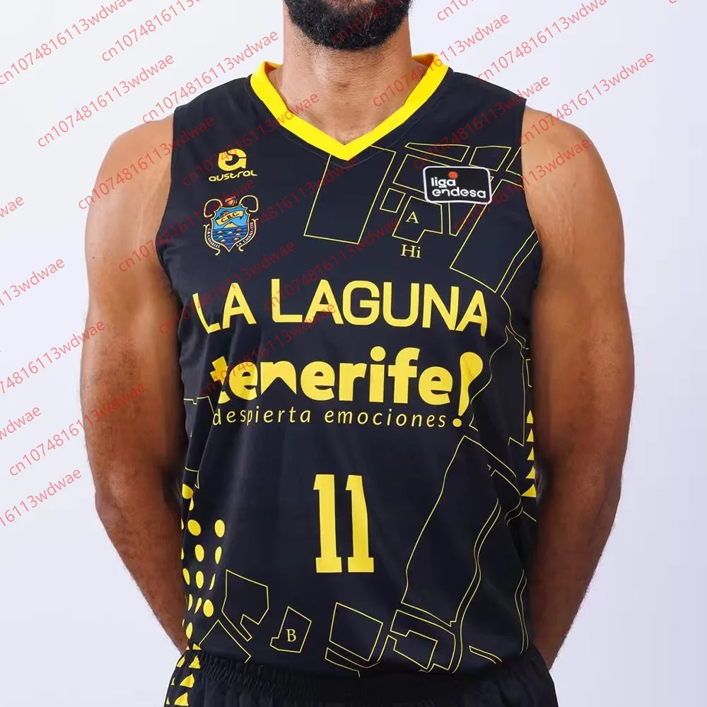اسبانيا كرة السلة الدوري 25-26 جيرسي الرجال سترة رياضية CB Canarias جيرسي كيت جورجي شيرماديني 19 كرة السلة سترة طفل جيرسي كيت