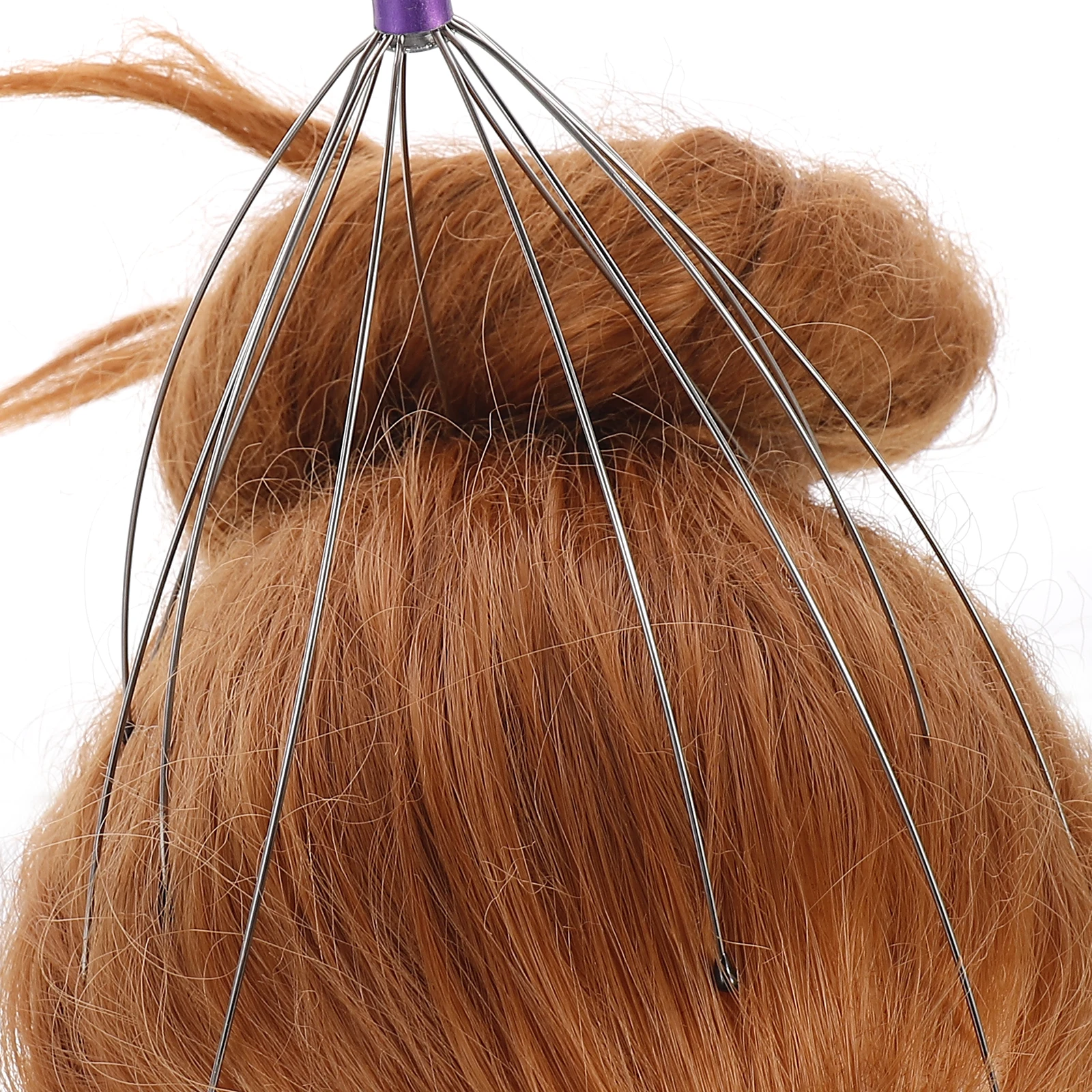 

4pcs Portable Stainless Steel Octopus Head Claw Scalp Massage Tool For Handheld Relaxation Therapy Blood Circulation Muscle