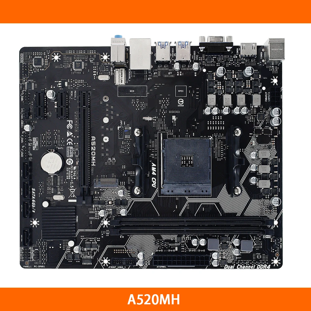 For Biostar Desktop Motherboard A520MH A520 Socket AM4 64GB DDR4 M.2 Micro ATX Original Quality Fast Ship