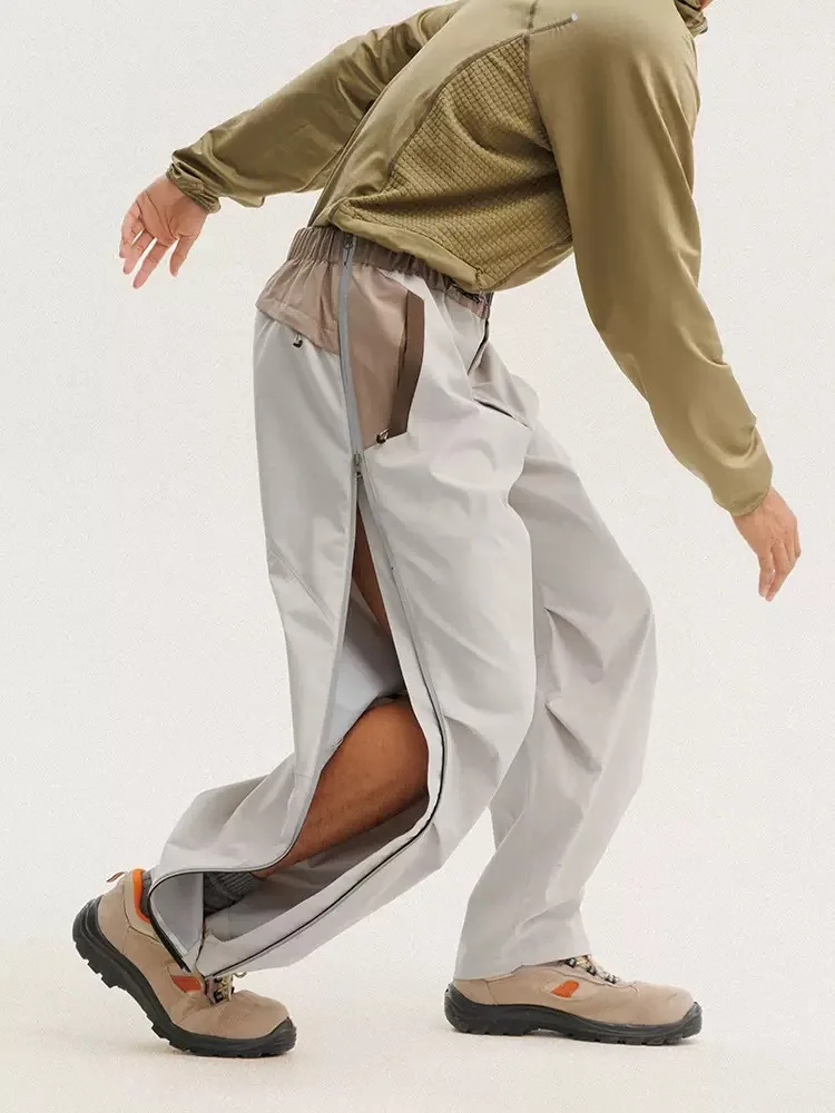 Outdoor Climbing Pants Qui Dry Single ell Fluorine Coat Trousers for Autumn And Winter Wear Resistant Casual Loose Fit