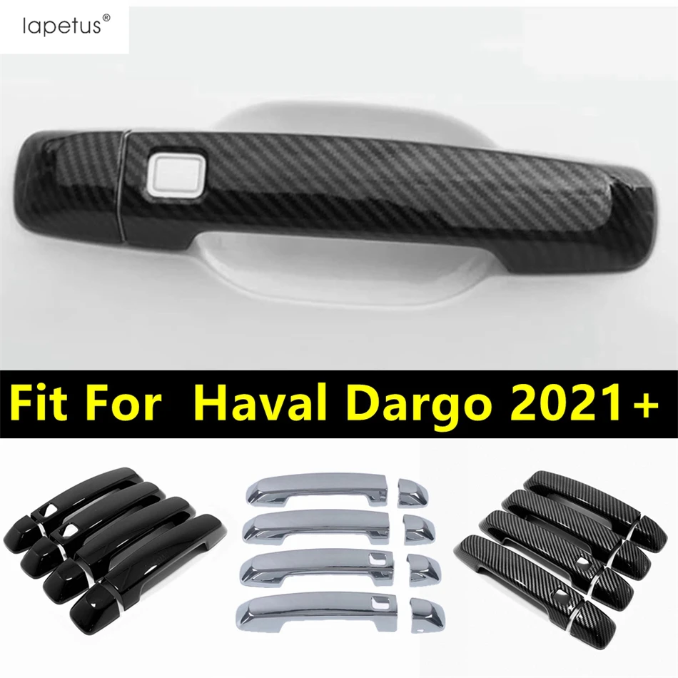 

Car Door Handle Decoration Protection Cover Trim For Haval Dargo 2021 2022 ABS Black / Chrome / Carbon Fiber Look Accessories