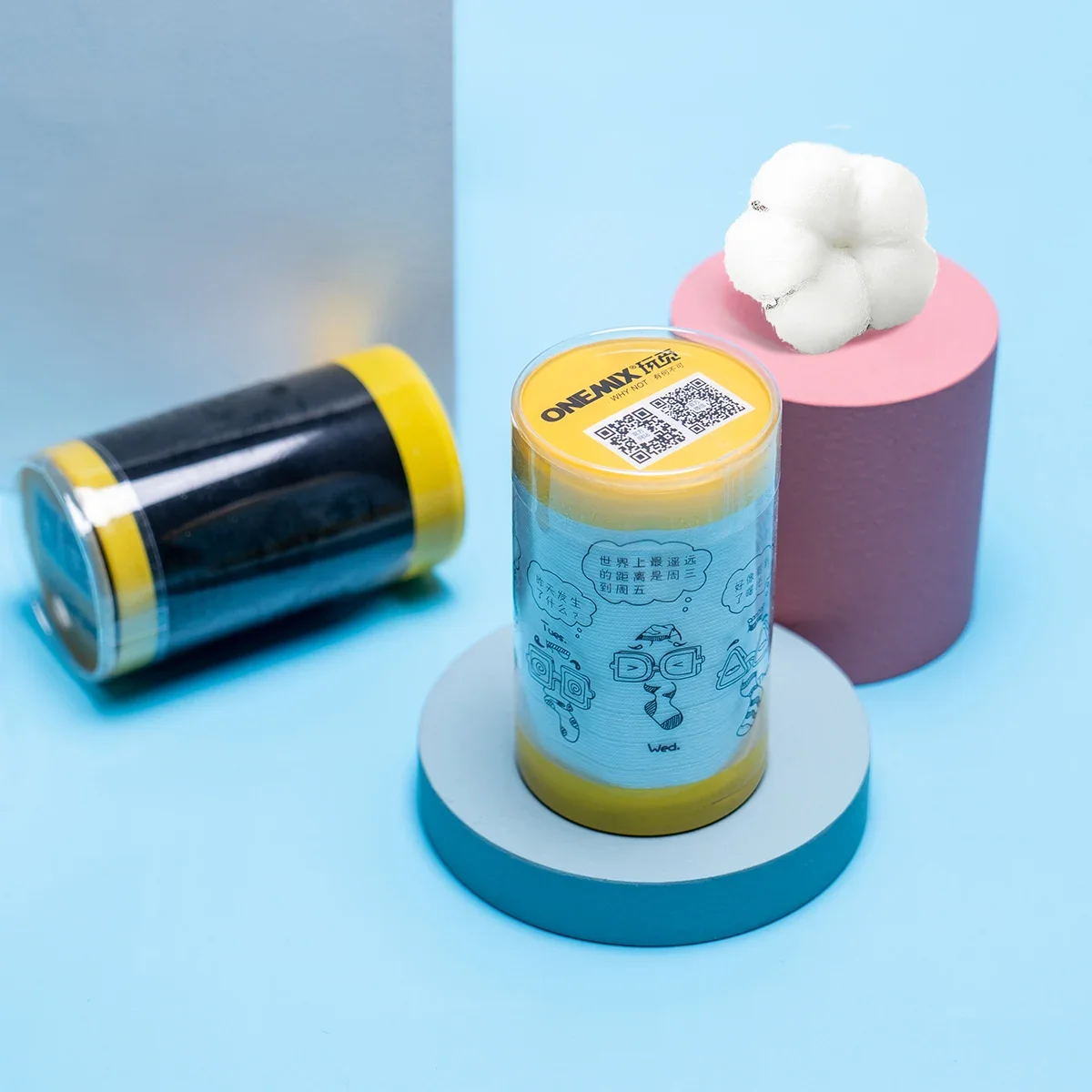 ONEMIX Olahraga Katun Hitam Putih 76% Anti Jamur Bernapas Ramah Kulit Tidak Menggumpal Cocok Untuk Pria Wanita