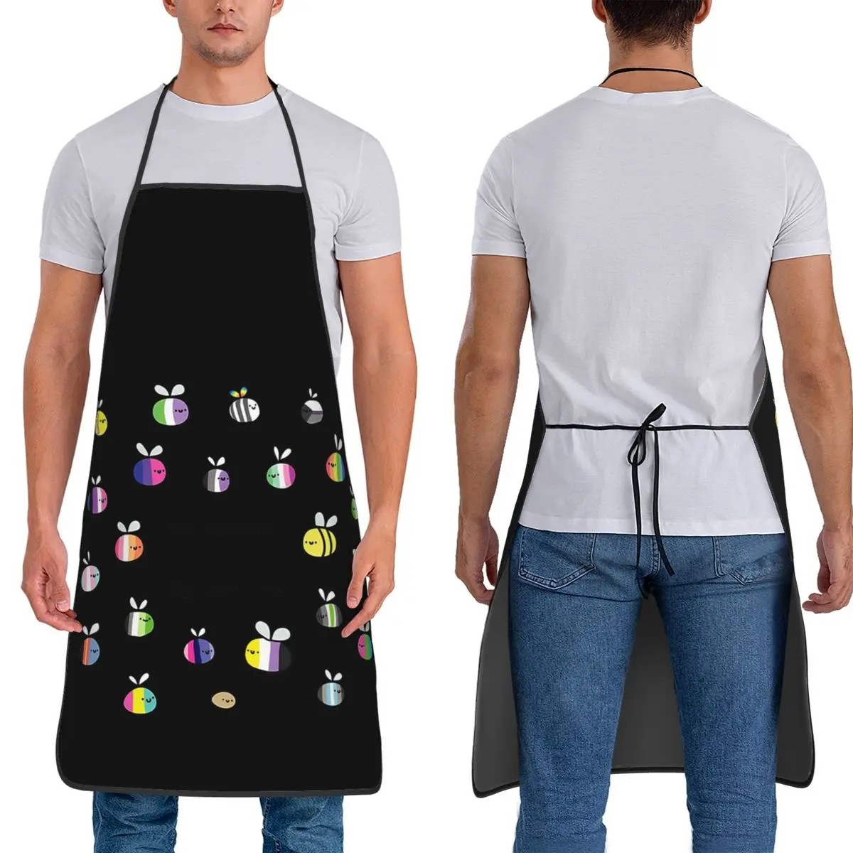 

Bee Yourself And Bee Respectful Pride Bees Variation Aprons Chef Cooking Cuisine Tablier Bib Kitchen Cleaning Pinafore