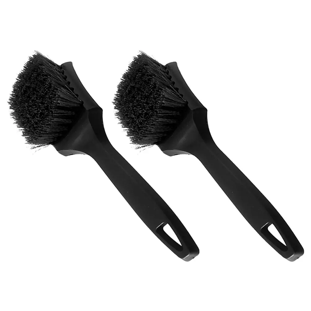 

2pcs Bristles Wheel Rim Cleaner Tire Scrub Engine Wash Tire Grease Brush Tool Car Beauty Wheel Cleaning Brush Cloth