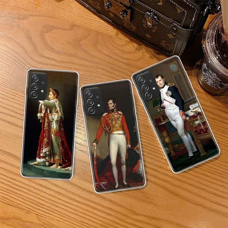 Napoleon Bonaparte Phone Case For Galaxy S23 S20 S21 FE Plus Samsung S24 S22 Ultra TPU Pattern S10 S10E S9 S8 S7 Edge Cover Soft