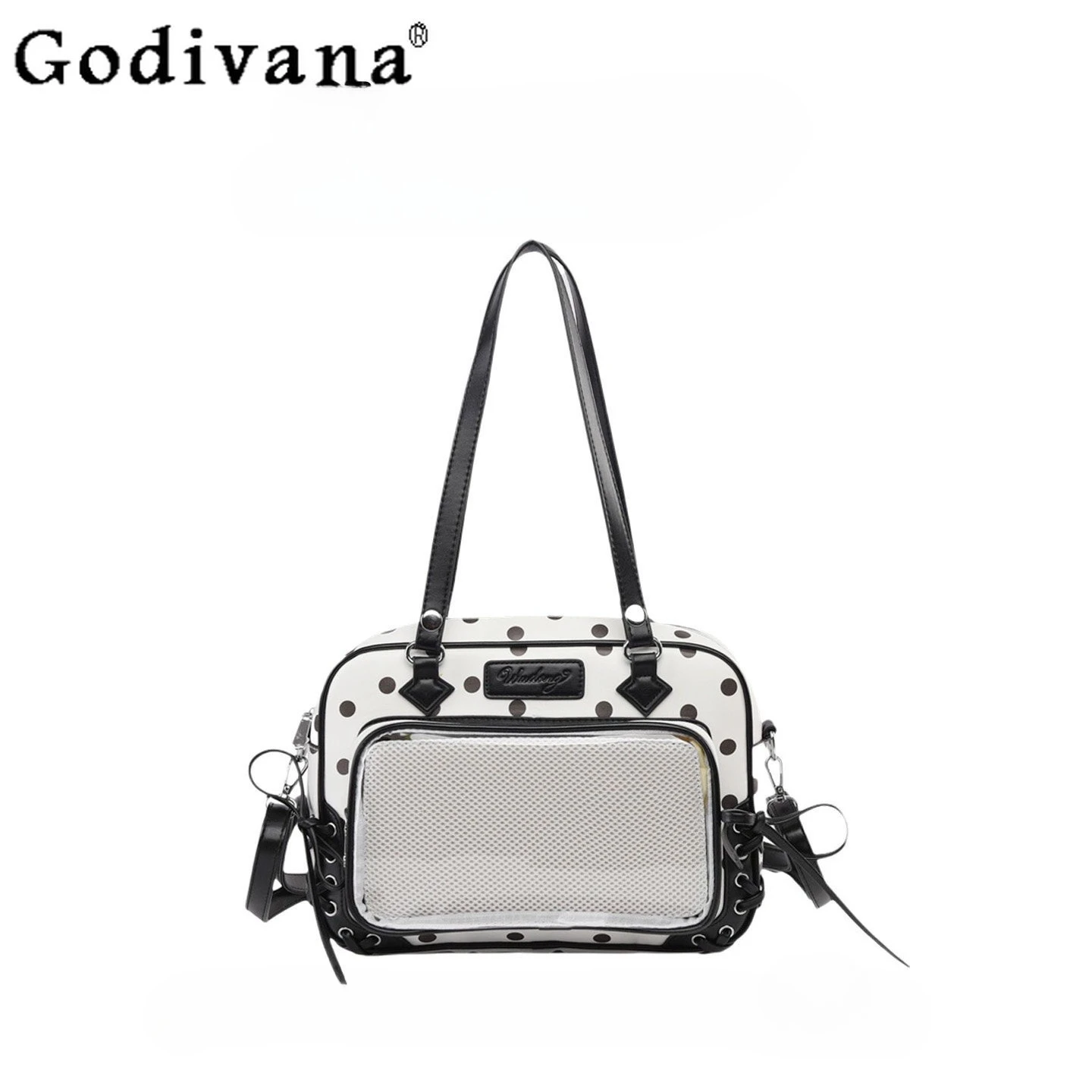 Two-dimensional Japanese Original Large Capacity Itabag Loli Girls Daily Commuting Casual Versatile Polka Dot Shoulder Bag