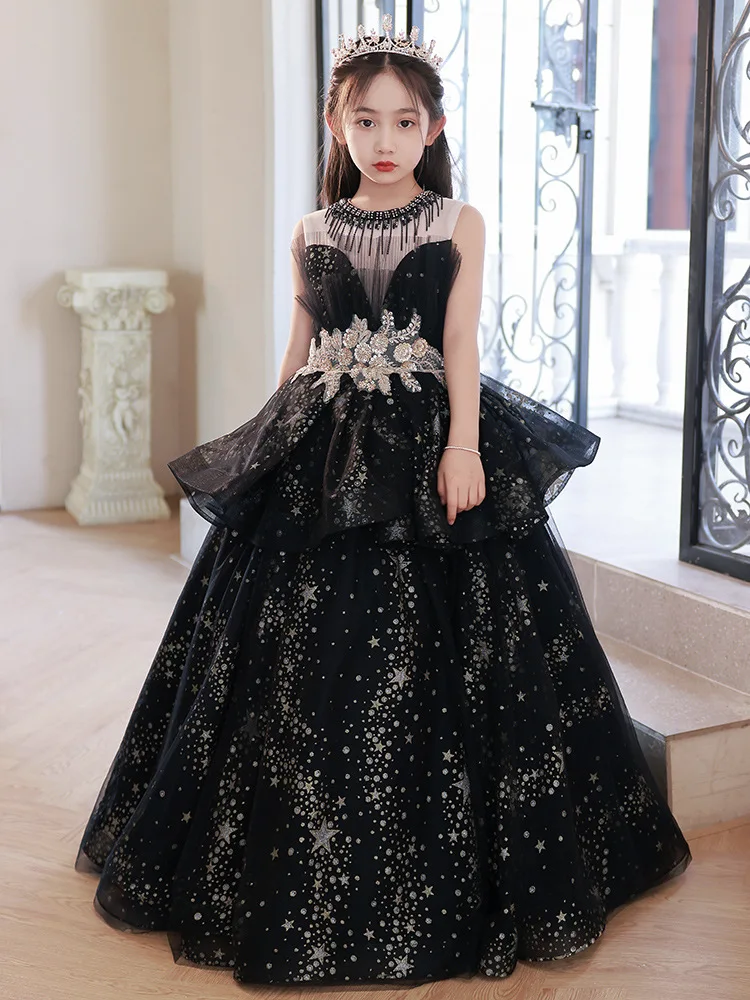 Dress for Girls Vestidos Birthday Party Dresses Princess Evening Girl Dresses Kids Girls Children Clothes Long Wedding Dress