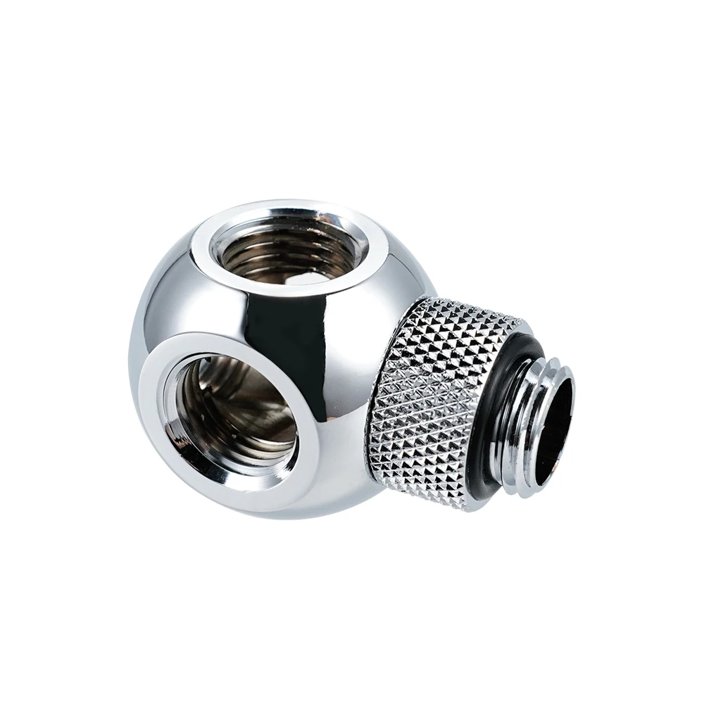 Barrow G1/4" Zwart Zilver Wit, 5-weg buissplitter, waterkoeling gebouwfittingen, 5 manieren kubisch met 360 draaibaar, TX5T-A01